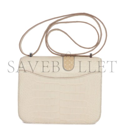 HERMES MASTER CONSTANCE 18 MATTE ALLIGATOR PALLADIUM HARDWARE (18*15*4cm) HERMES MASTER CONSTANCE 18 MATTE ALLIGATOR PALLADIUM HARDWARE (18*15*4cm)