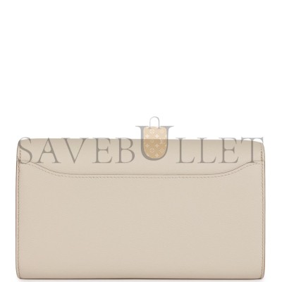 HERMES CONSTANCE WALLET TO GO BETON EVERCOLOR GOLD HARDWARE (20*11*4cm)