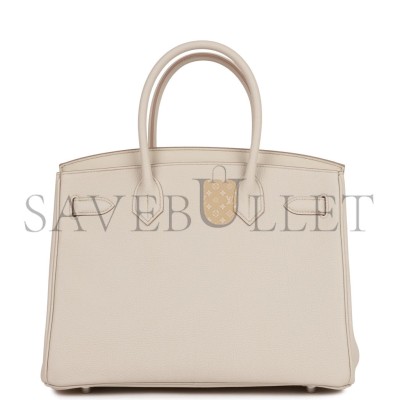 HERMES BIRKIN 30 TOGO AND SWIFT PALLADIUM HARDWARE (30*22*16cm)