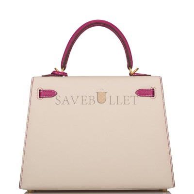 HERMES KELLY 25 EPSOM BRUSHED GOLD HARDWARE (25*17*7cm)