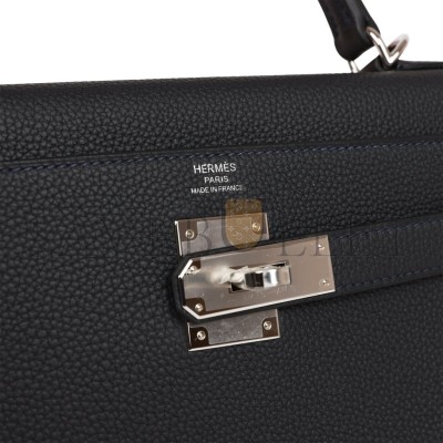 HERMES KELLY RETOURNE 28 CABAN TOGO PALLADIUM HARDWARE (28*22*10cm) HERMES KELLY RETOURNE 28 CABAN TOGO PALLADIUM HARDWARE (28*22*10cm)