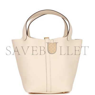 HERMES PICOTIN LOCK 22 CLEMENCE GOLD HARDWARE (22*21*17cm) HERMES PICOTIN LOCK 22 CLEMENCE GOLD HARDWARE (22*21*17cm)