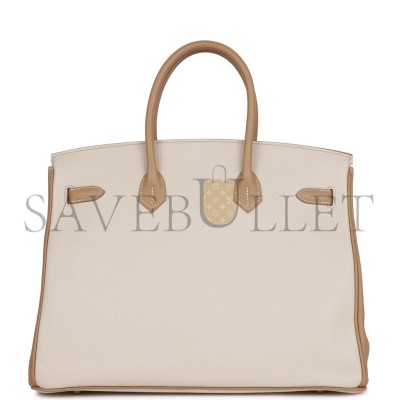 HERMES BIRKIN 35 CLEMENCE BRUSHED GOLD HARDWARE (35*25*18cm)