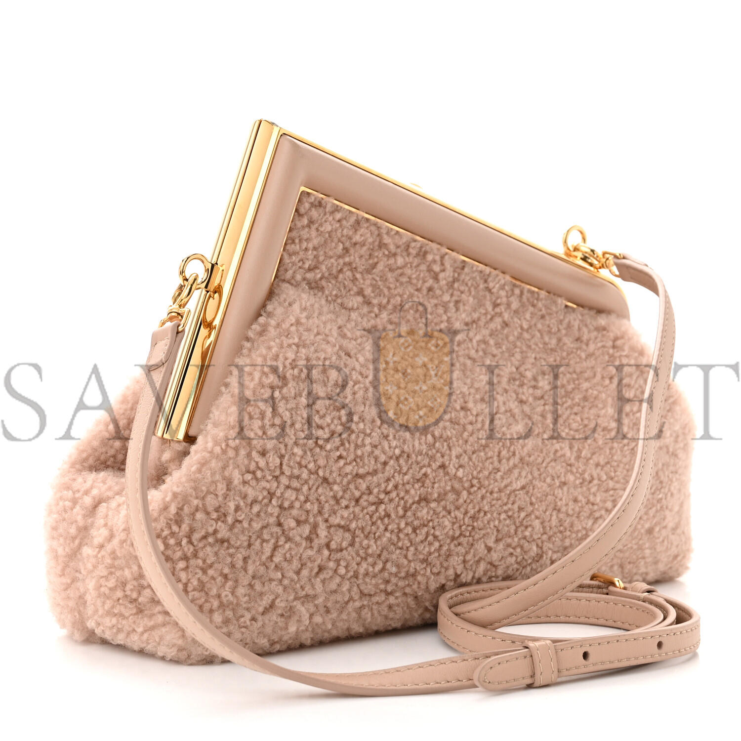 FENDI SHEARLING SMALL FENDI FIRST ROSA PLASTER (24*18*9cm)