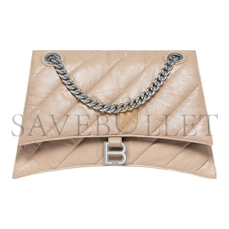 BALENCIAGA WOMEN'S CRUSH CHAIN BAG IN MEDIUM APRICOT 716393210J02906 (31*19.8*6.9cm) BALENCIAGA WOMEN'S CRUSH CHAIN BAG IN MEDIUM APRICOT 716393210J02906 (31*19.8*6.9cm)