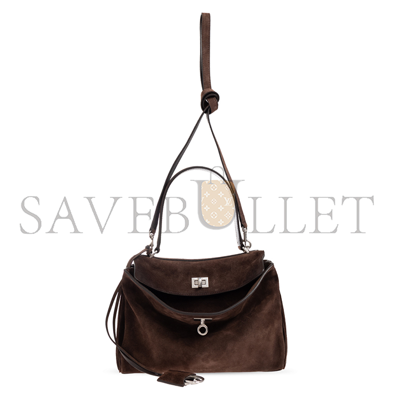 BALENCIAGA WOMEN'S RODEO HANDBAG SMALL IN LIGHT ESPRESSO 7897792AA3D1000 (28.9*20*9.9cm) BALENCIAGA WOMEN'S RODEO HANDBAG SMALL IN LIGHT ESPRESSO 7897792AA3D1000 (28.9*20*9.9cm)