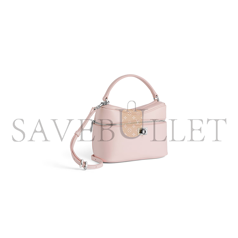 BALENCIAGA WOMEN'S RODEO VANITY IN SUEDE PINK 8455942AA4U5831 (18*12.9*8.3cm)