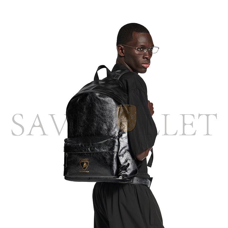 BALENCIAGA MEN'S BALENCIAGA X AUTOMOBILI LAMBORGHINI EXPLORER BACKPACK IN BLACK 5032212AB0R1000 (47*35*20cm) BALENCIAGA MEN'S BALENCIAGA X AUTOMOBILI LAMBORGHINI EXPLORER BACKPACK IN BLACK 5032212AB0R1000 (47*35*20cm)