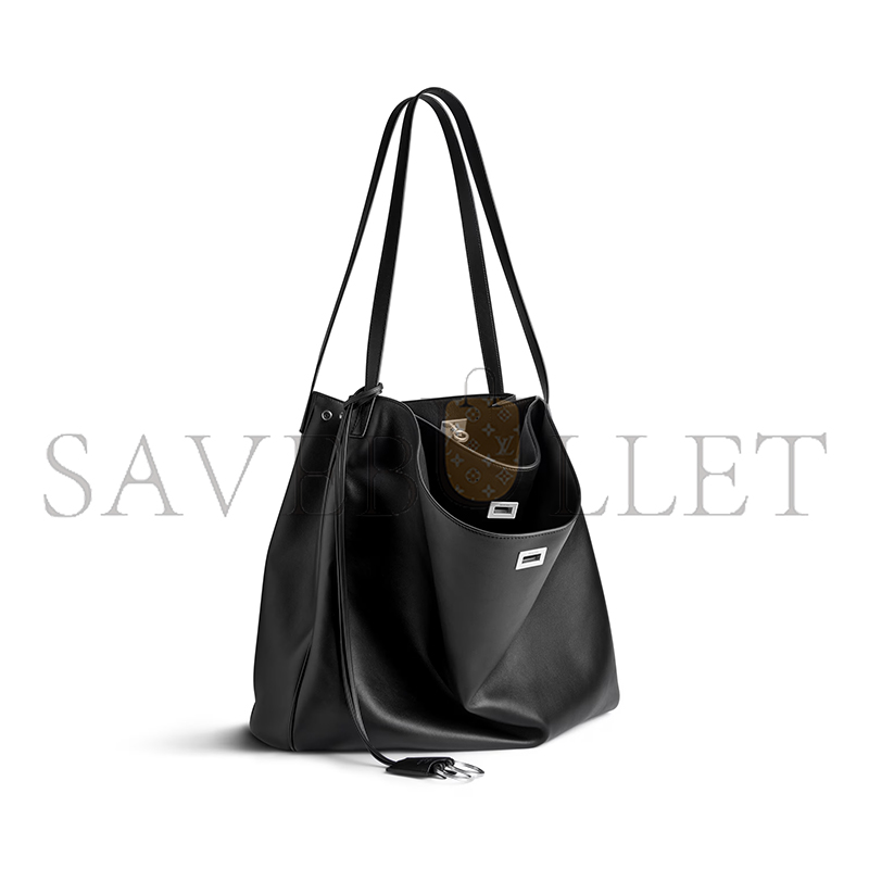 BALENCIAGA MEN'S RODEO NORTH-SOUTH TOTE BAG IN BLACK 8276642AA4U1000 (33*25*10cm)