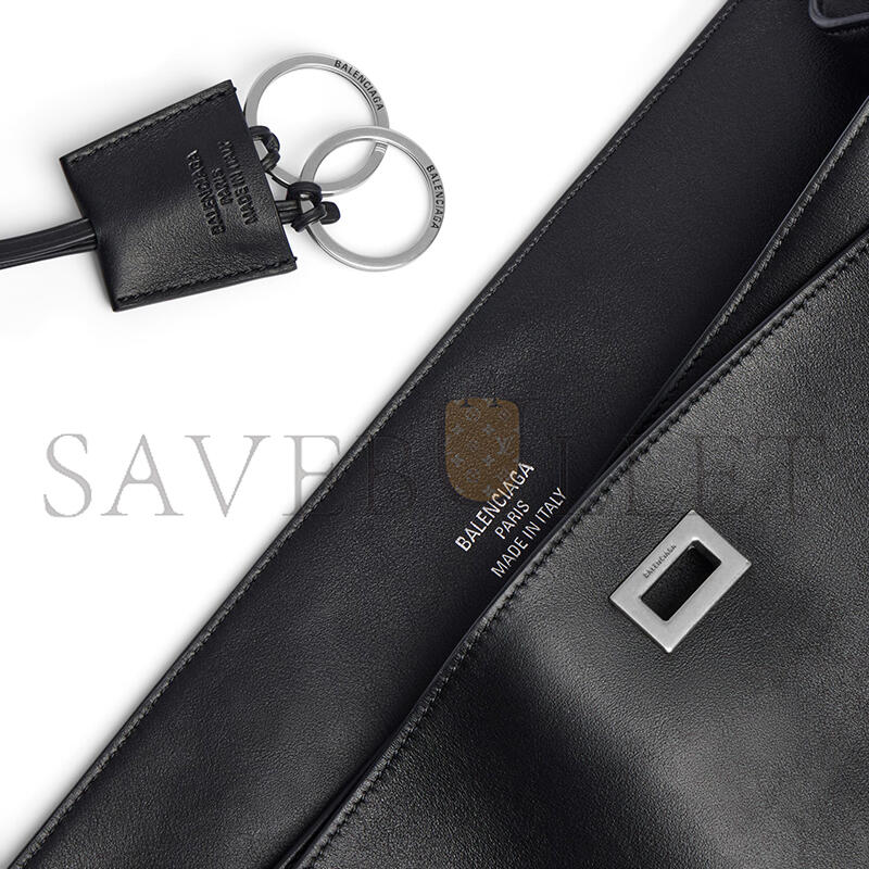 BALENCIAGA MEN'S RODEO NORTH-SOUTH TOTE BAG IN BLACK 8276642AA4U1000 (33*25*10cm)