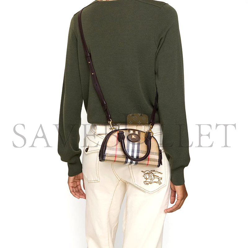 BURBERRY MINI HIGHLANDS BOWLING BAG 81152811 (19.5*12*9cm) BURBERRY MINI HIGHLANDS BOWLING BAG 81152811 (19.5*12*9cm)