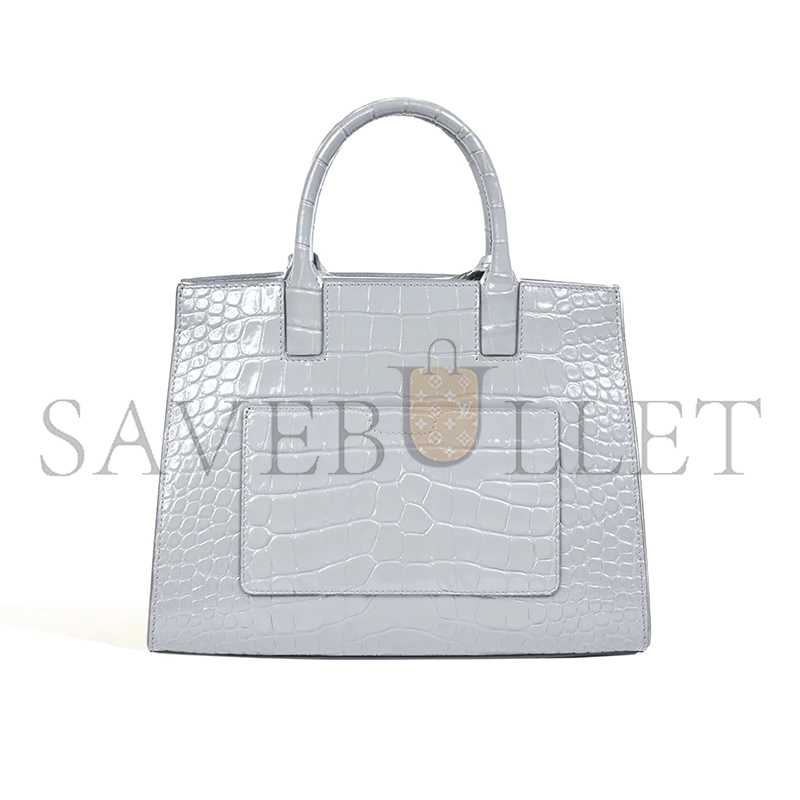 BURBERRY CROCODILE EMBOSSED CALFSKIN MINI FRANCES TOTE 80582840 (27*20*11cm) BURBERRY CROCODILE EMBOSSED CALFSKIN MINI FRANCES TOTE 80582840 (27*20*11cm)