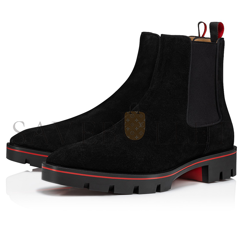 CHRISTIAN LOUBOUTIN ALPINOSOL BOOTS CALF LEATHER BLACK MEN 3230687BK01