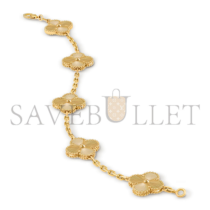 VAN CLEEF VINTAGE ALHAMBRA BRACELET, 5 MOTIFS VCARP3JK00 VAN CLEEF VINTAGE ALHAMBRA BRACELET, 5 MOTIFS VCARP3JK00
