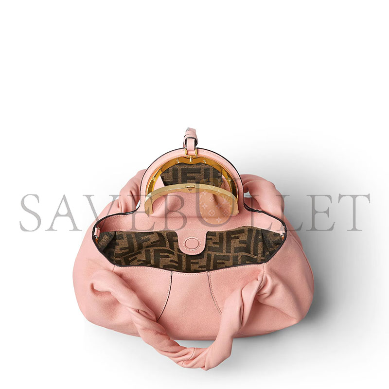 FENDI SPY SMALL PINK LEATHER BAG 8BR838AYCTF13VM (32*18*12cm)