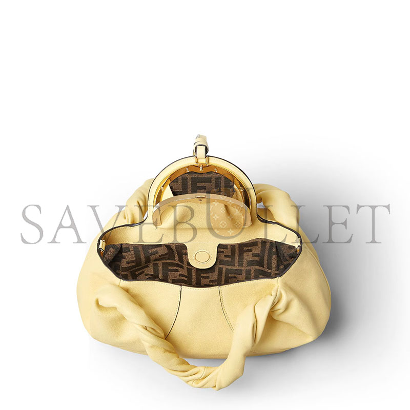 FENDI SPY SMALL YELLOW LEATHER BAG 8BR838AYCTF1NPV (32*18*12cm)