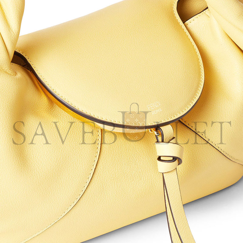 FENDI SPY SMALL YELLOW LEATHER BAG 8BR838AYCTF1NPV (32*18*12cm)