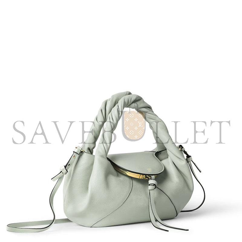 FENDI SPY SMALL MATCHA GREEN LEATHER BAG 8BR838AYCTF1SK5 (32*18*12cm)