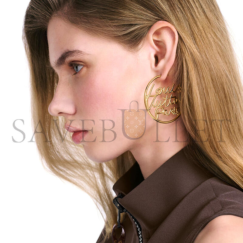 LOUIS VUITTON LV SCRIPT EARRINGS M03239