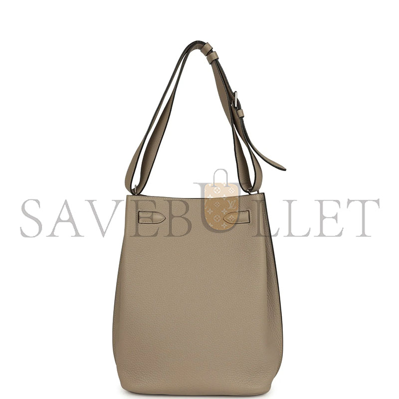 HERMES MASTER SO KELLY 22 GRIS TOURTERELLE TOGO PALLADIUM HARDWARE (30*22*9cm)