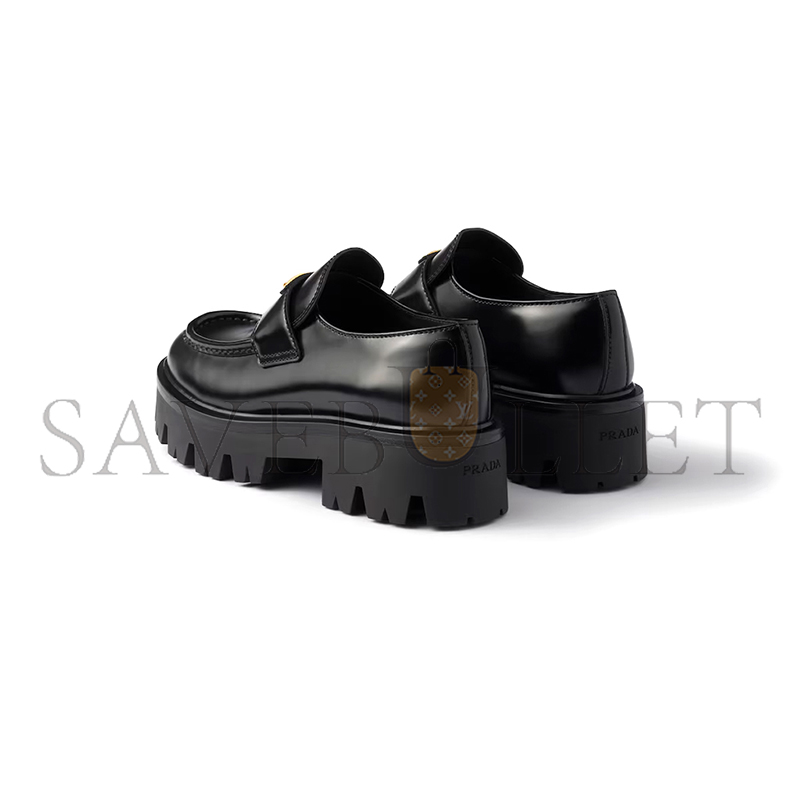 PRADA BRUSHED LEATHER LOAFERS 1D185O