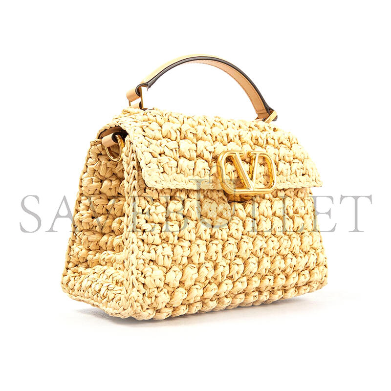 VALENTINO GARAVANI VSLING SMALL RAFFIA SHOULDER BAG (22*17*9cm) VALENTINO GARAVANI VSLING SMALL RAFFIA SHOULDER BAG (22*17*9cm)