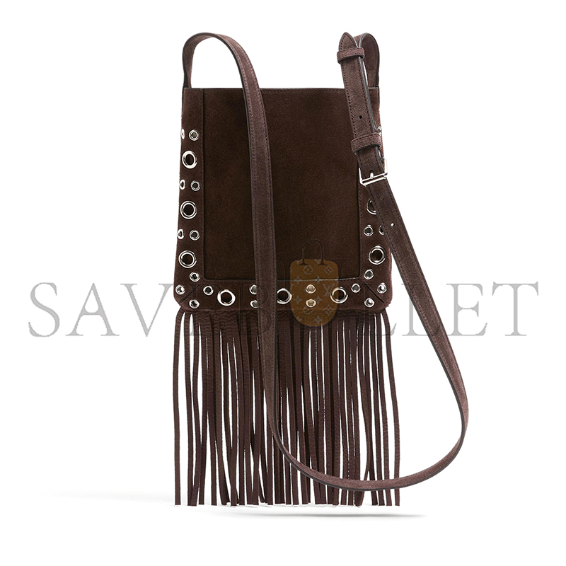 VALENTINO GARAVANI NELLCÔTE SMALL SHOULDER BAG IN SUEDE WITH FRINGES 6W2B0R34JET_0TO (20*20*3cm) VALENTINO GARAVANI NELLCÔTE SMALL SHOULDER BAG IN SUEDE WITH FRINGES 6W2B0R34JET_0TO (20*20*3cm)