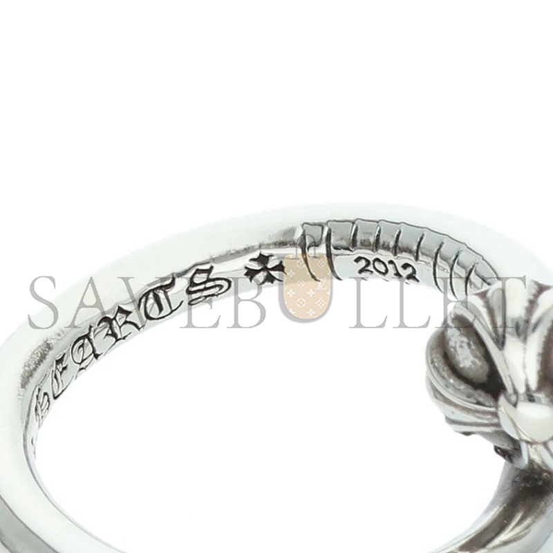 CHROME HEARTS NAIL CRSBALL CROSSBALL SILVER RING 
