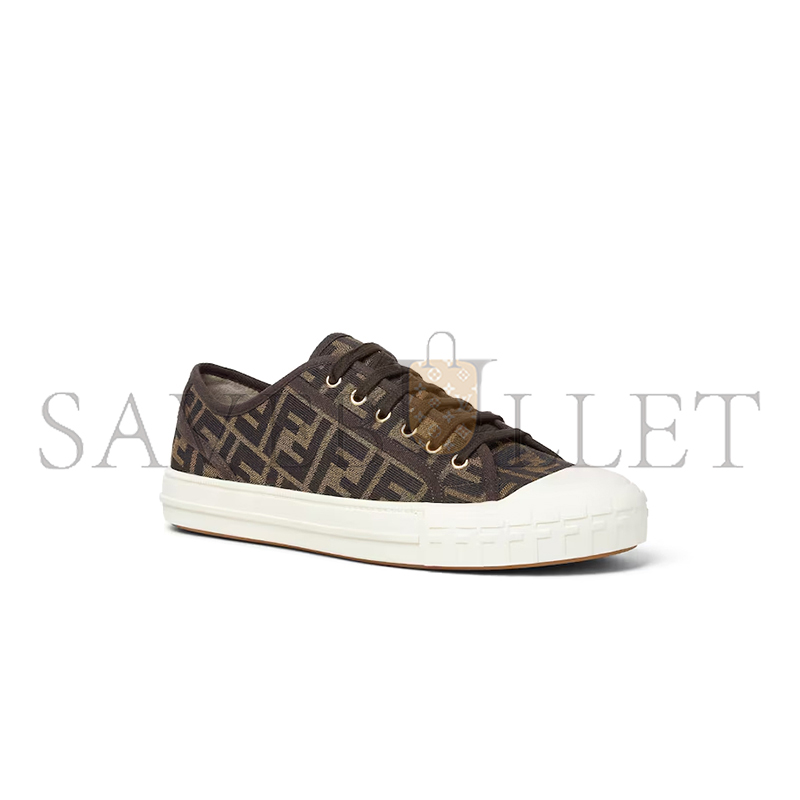 FENDI DOMINO FF JACQUARD FABRIC LOW-TOPS 7E1553AJZXF0R7V