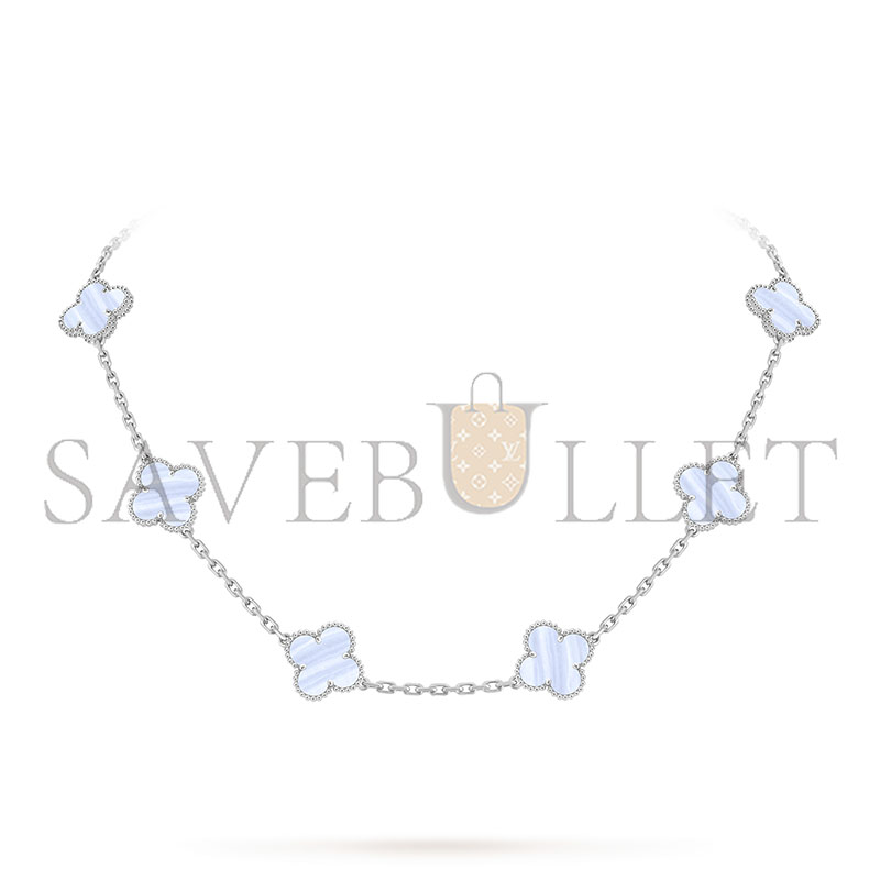 VAN CLEEF VINTAGE ALHAMBRA NECKLACE WITH 10 FOUR-LEAF CLOVER MOTIFS VCARD34800 VAN CLEEF VINTAGE ALHAMBRA NECKLACE WITH 10 FOUR-LEAF CLOVER MOTIFS VCARD34800