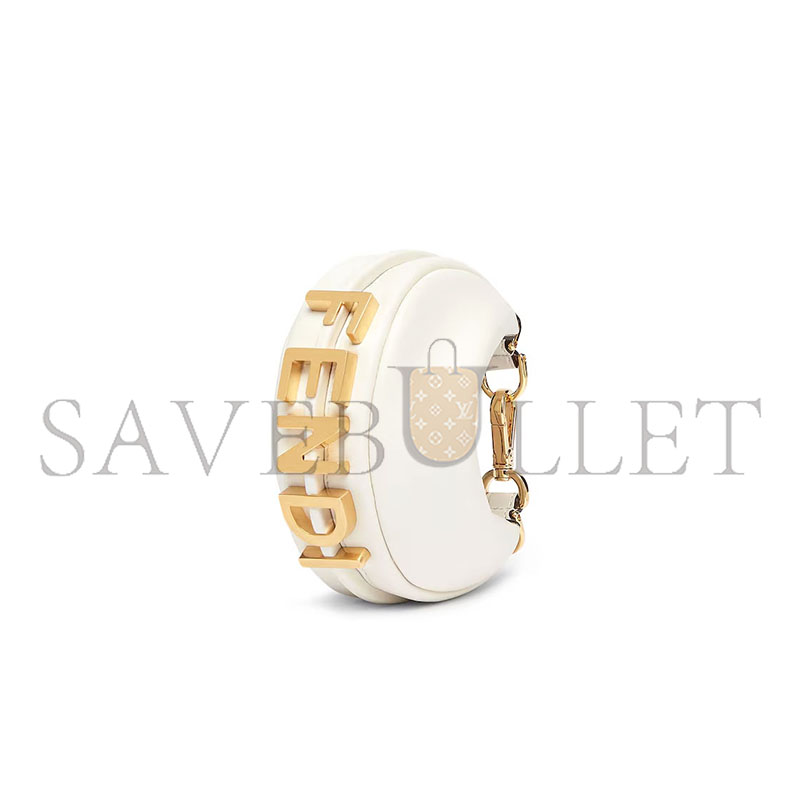 FENDI NANO FENDIGRAPHY WHITE LEATHER CHARM 7AS089A5DYF1HEL (16.5*14*5cm) FENDI NANO FENDIGRAPHY WHITE LEATHER CHARM 7AS089A5DYF1HEL (16.5*14*5cm)