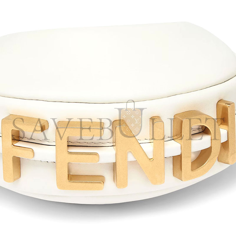 FENDI NANO FENDIGRAPHY WHITE LEATHER CHARM 7AS089A5DYF1HEL (16.5*14*5cm) FENDI NANO FENDIGRAPHY WHITE LEATHER CHARM 7AS089A5DYF1HEL (16.5*14*5cm)