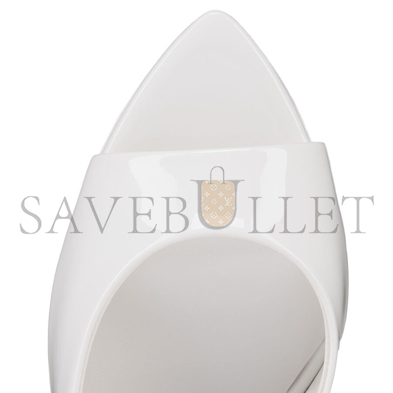 CHRISTIAN LOUBOUTIN MISS Z MULE 100MM OPEN HEEL SANDALS PATENT LEATHER WHITE WOMEN'S 1250970W302 CHRISTIAN LOUBOUTIN MISS Z MULE 100MM OPEN HEEL SANDALS PATENT LEATHER WHITE WOMEN'S 1250970W302