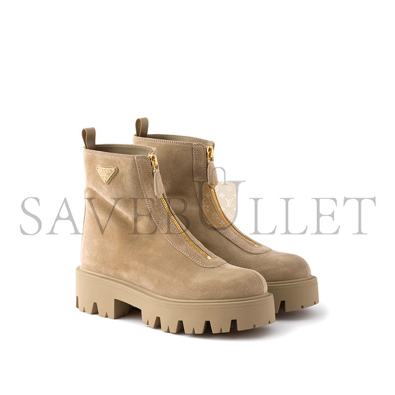 PRADA SUEDE BOOTIES WITH ZIP 1T328O