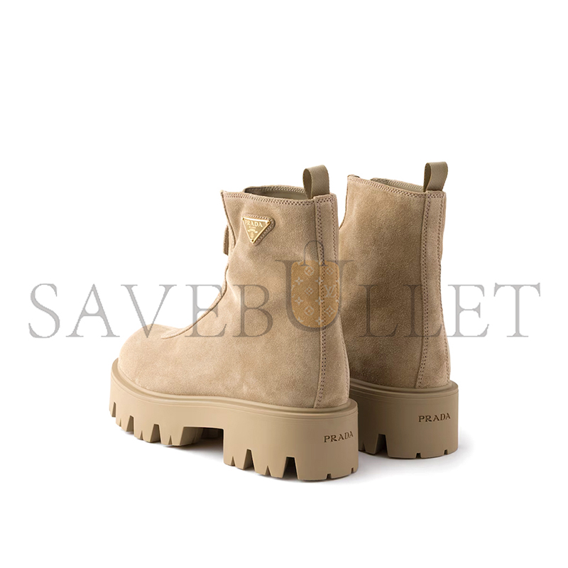 PRADA SUEDE BOOTIES WITH ZIP 1T328O