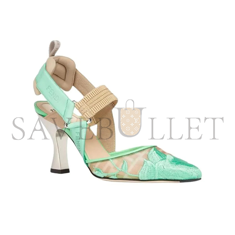 FENDI COLIBRI HIGH-HEELED SLINGBACKS 8J8143AN7HF1KNX