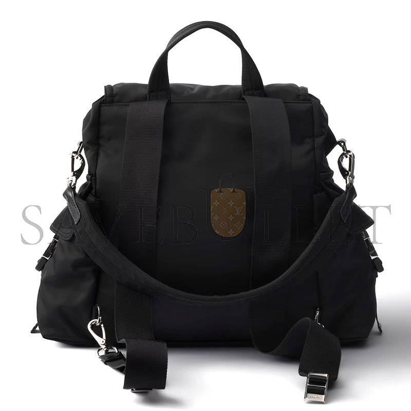 PRADA EXPLORE RE-NYLON GLOSSY LEATHER BACKPACK 2VZ118 (39*37*20cm) PRADA EXPLORE RE-NYLON GLOSSY LEATHER BACKPACK 2VZ118 (39*37*20cm)