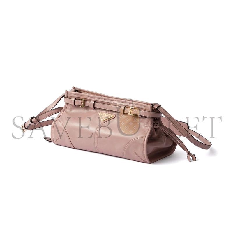 PRADA BONNIE SMALL LEATHER SHOULDER BAG 1BH215  (26*14*12cm)