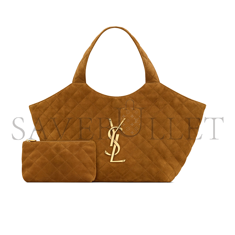 YSL ICARE MEDIUM IN QUILTED SUEDE 858191AAF9P2916 (31*28*15cm) YSL ICARE MEDIUM IN QUILTED SUEDE 858191AAF9P2916 (31*28*15cm)