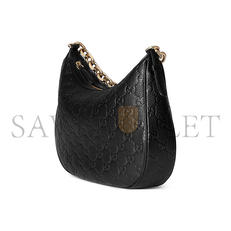 GUCCI GG EMBLEM MEDIUM SHOULDER BAG 820453AAEEM1000 (32*24*7cm)