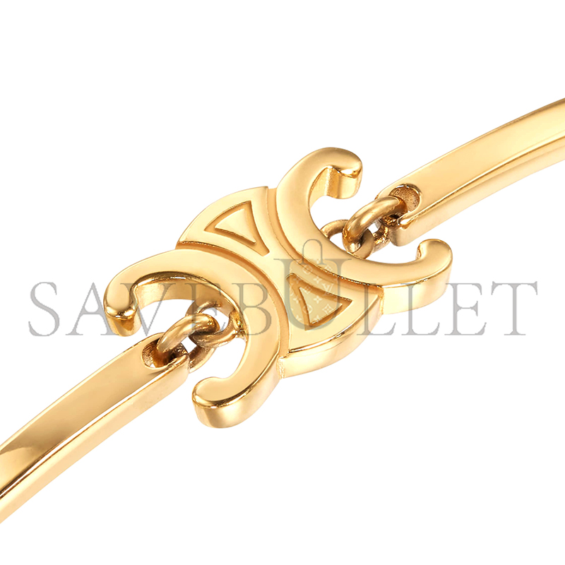 CELINE TRIOMPHE ARTICULATED BRACELET IN BRASS WITH GOLD FINISH 46Z676BRA.35OR CELINE TRIOMPHE ARTICULATED BRACELET IN BRASS WITH GOLD FINISH 46Z676BRA.35OR