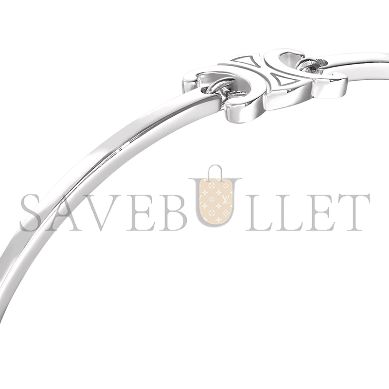 CELINE TRIOMPHE ARTICULATED BRACELET IN BRASS WITH RHODIUM FINISH 46Z676BRA.36SI