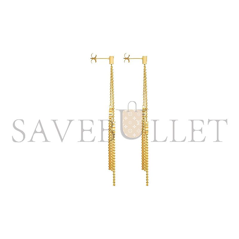 CELINE TRIOMPHE FOLK DOUBLE C PENDANT EARRINGS 460OI6BRA.35OR