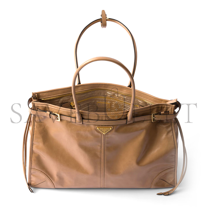 PRADA BONNIE EXTRA-LARGE LEATHER HANDBAG 1BA439 (42*30*12cm) PRADA BONNIE EXTRA-LARGE LEATHER HANDBAG 1BA439 (42*30*12cm)