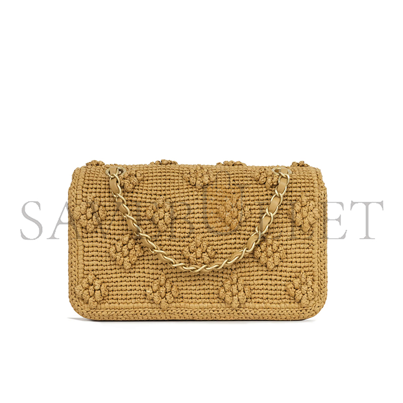 CHANEL SEASONAL RAFFIA FLAP AS4529 (22.5*13.5*7cm)