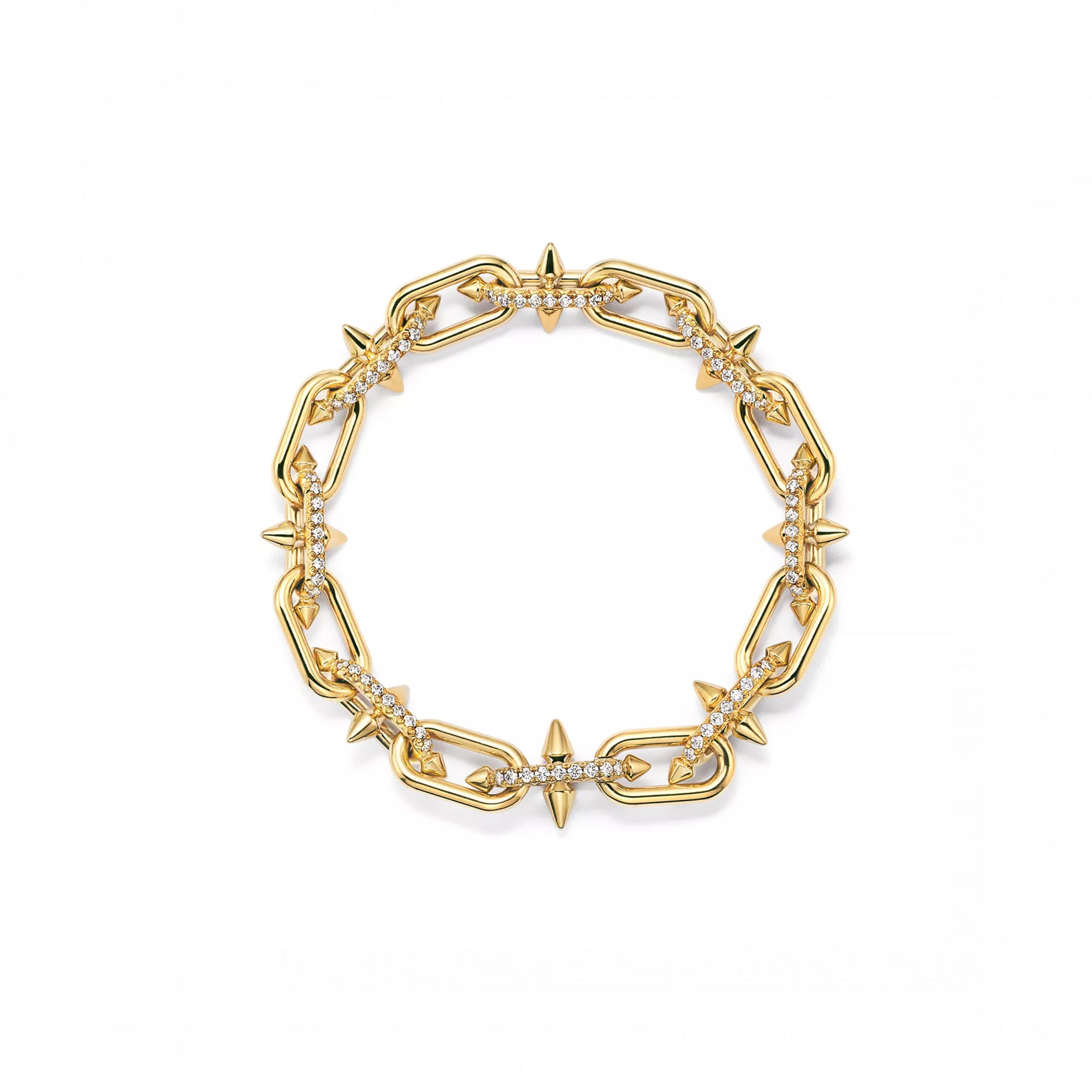 TIFFANY TITAN BY PHARRELL WILLIAMSLINK BRACELET IN GOLD WITH DIAMONDS 73469902