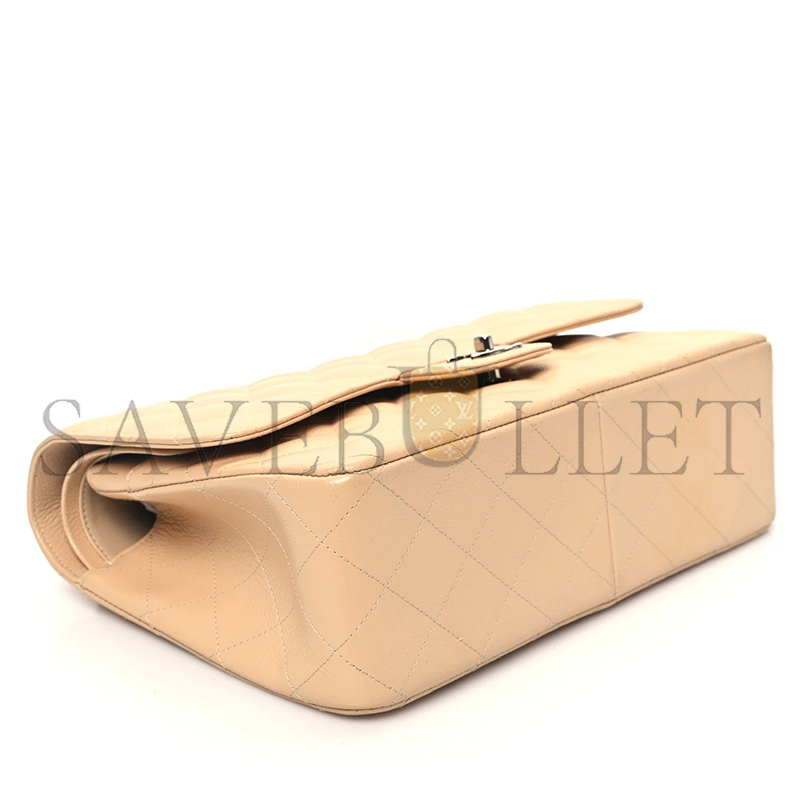 CHANEL MASTER CAVIAR QUILTED SMALL DOUBLE FLAP BEIGE (23*14.5*6cm)