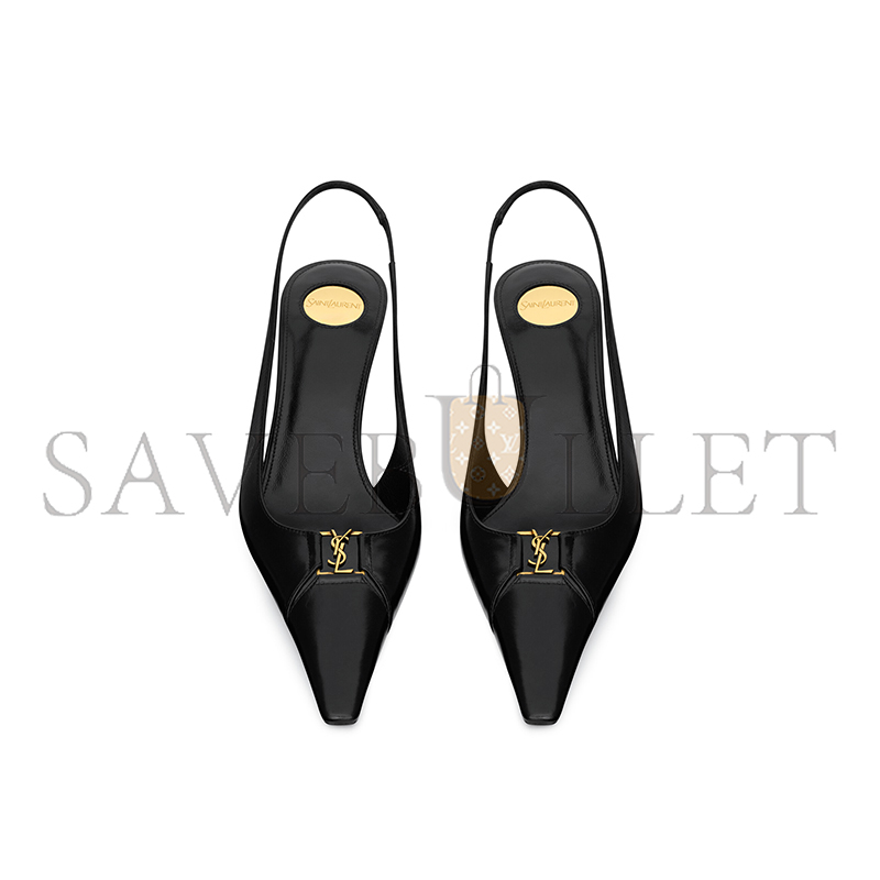 YSL BABYLONE BRETEUIL SLINGBACK PUMPS IN SMOOTH LEATHER 858966AAEHI1000