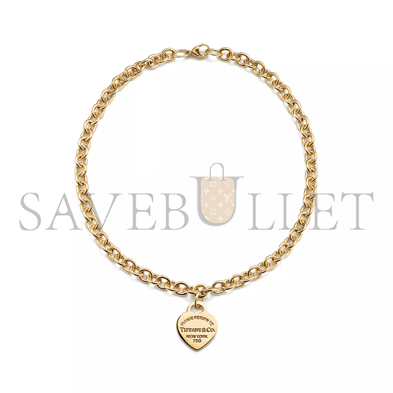 TIFFANY RETURN TO TIFFANY HEART TAG NECKLACE IN YELLOW GOLD, MEDIUM 72975456