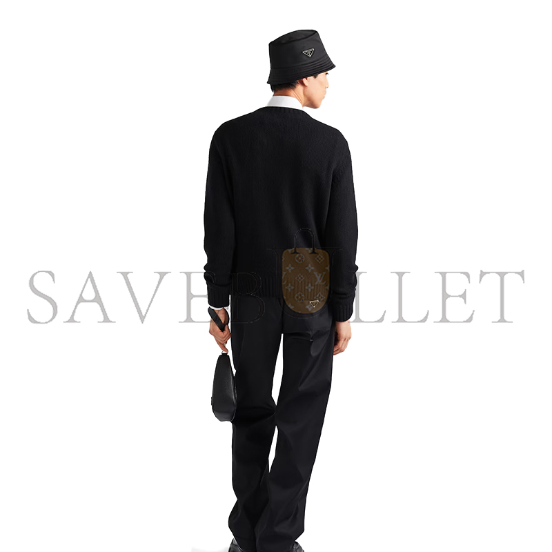 PRADA WOOL AND CASHMERE CREW-NECK SWEATER UMB223